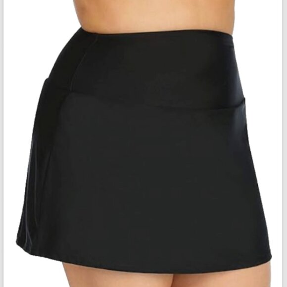 Island Escape Plus Size Swim Skirt Black Size 18W  8036 - Picture 1 of 2